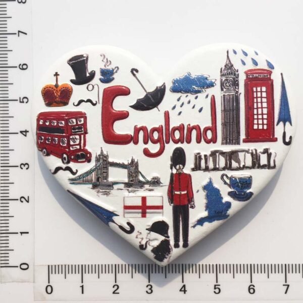European And American Travel Souvenir Gifts And Crafts Heart-Shaped Magnetic Stickers Refrigerator Magnets - Image 2