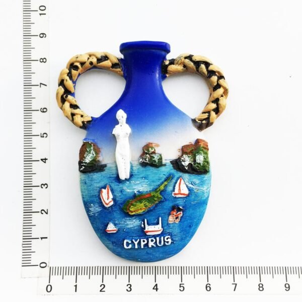 Cyprus Map Custom Fridge Magnets Resin Painted Tourist Souvenir Decoration - Image 22