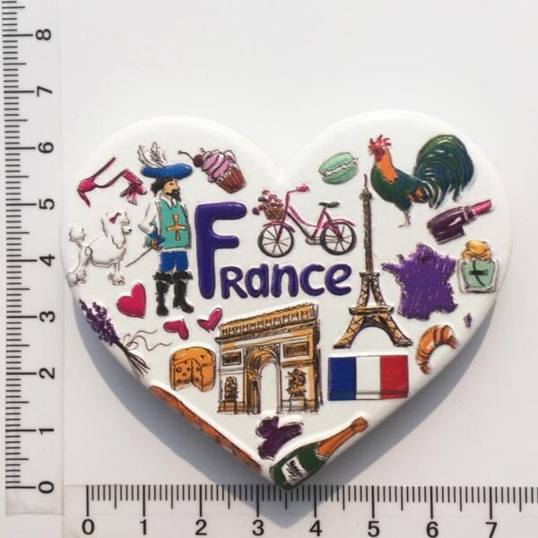 European And American Travel Souvenir Gifts And Crafts Heart-Shaped Magnetic Stickers Refrigerator Magnets - Image 8