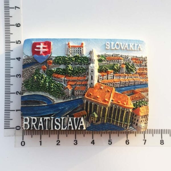 Wholesale Slovakia Resin Painted Tourist Souvenir Decorative Crafts Magnetic Refrigerator Magnet - Image 3