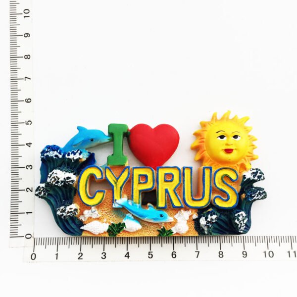 Cyprus Map Custom Fridge Magnets Resin Painted Tourist Souvenir Decoration - Image 19