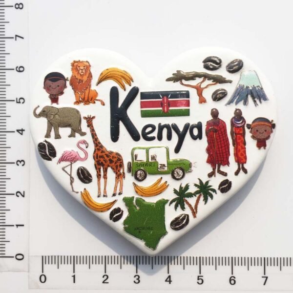 European And American Travel Souvenir Gifts And Crafts Heart-Shaped Magnetic Stickers Refrigerator Magnets - Image 5