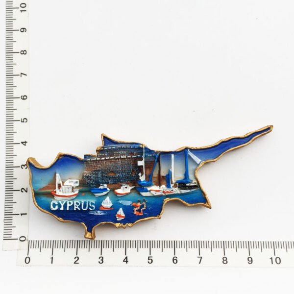 Cyprus Map Custom Fridge Magnets Resin Painted Tourist Souvenir Decoration - Image 12