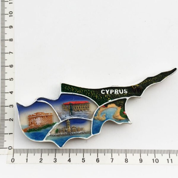 Cyprus Map Custom Fridge Magnets Resin Painted Tourist Souvenir Decoration - Image 7
