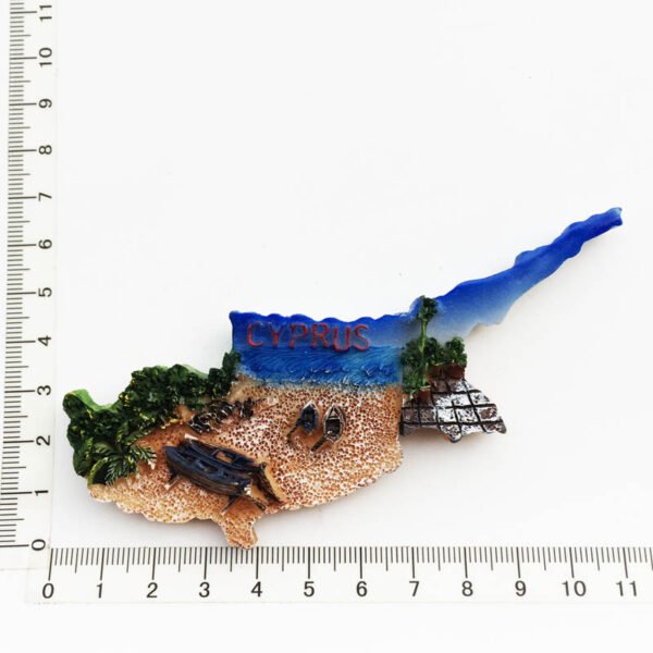 Cyprus Map Custom Fridge Magnets Resin Painted Tourist Souvenir Decoration - Image 9