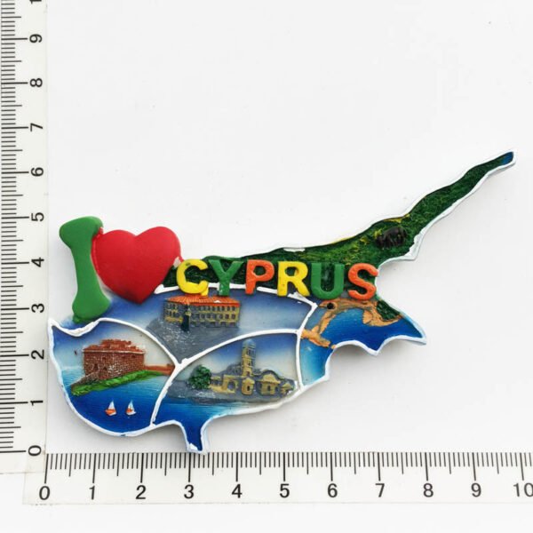 Cyprus Map Custom Fridge Magnets Resin Painted Tourist Souvenir Decoration - Image 10