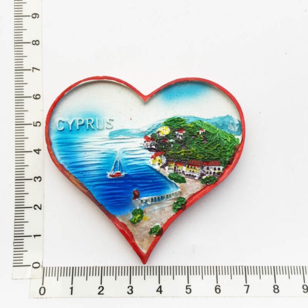 Cyprus Map Custom Fridge Magnets Resin Painted Tourist Souvenir Decoration - Image 2