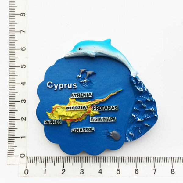 Cyprus Map Custom Fridge Magnets Resin Painted Tourist Souvenir Decoration - Image 25