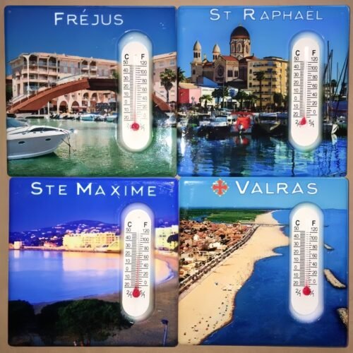 主图-03 Custom Ceramic Fridge Magnet City Style Thermometer Thermal Transfer Glossy