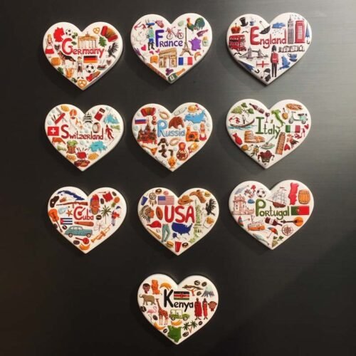 Heart-Shaped Refrigerator Magnets Heart-Shaped Refrigerator Magnets