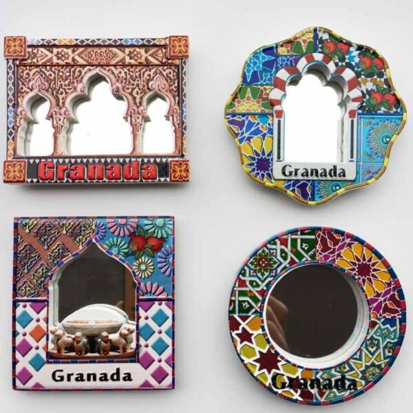 Customized Spain Granada Mosaic Frame Travel Souvenir Decoration Crafts Magnetic Fridge Magnet