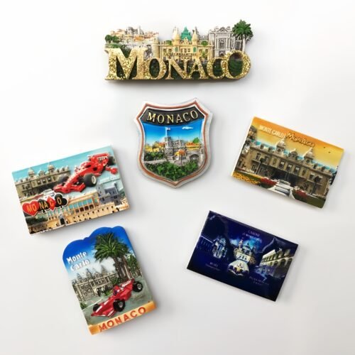 主图-03 Customized Monaco Creative Travel Souvenir Gift Resin Uv Magnet Refrigerator Magnets