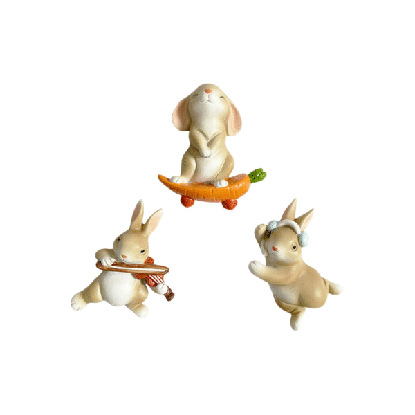 Manufacturers Wholesale Cute Rabbit Resin Refrigerator Magnets Cartoon Decoration Creative Refrigerator Magnets