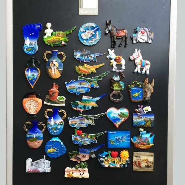 Cyprus Map Custom Fridge Magnets Resin Painted Tourist Souvenir Decoration