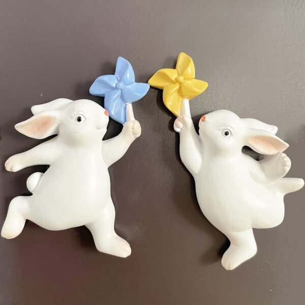 Manufacturers Wholesale Cute Rabbit Resin Refrigerator Magnets Cartoon Decoration Creative Refrigerator Magnets - Image 5