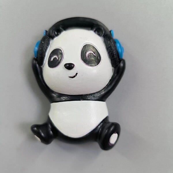 Cute Panda Refrigerator Magnets Resin Simulation National Trend Food Play Food Cartoon Magnetic Stickers - Image 6