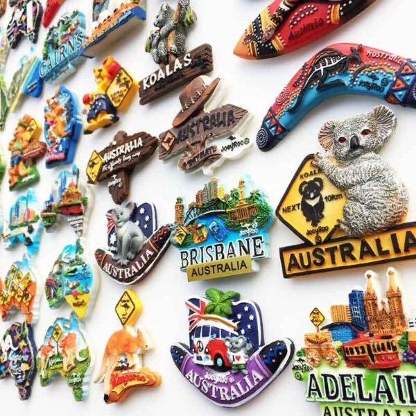 Personalized Australian Creative Travel Souvenir Decoration Crafts Resin Painted Magnetic Refrigerator Magnets
