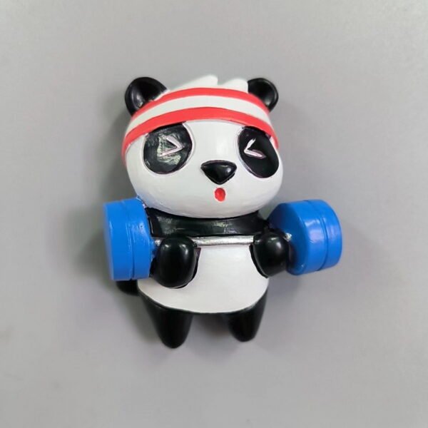 Cute Panda Refrigerator Magnets Resin Simulation National Trend Food Play Food Cartoon Magnetic Stickers - Image 3