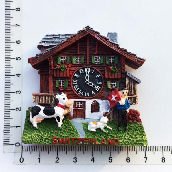 Customized German Austria Swiss Travel Souvenir Crafts Gifts Cuckoo Clock Painted Refrigerator Magnets