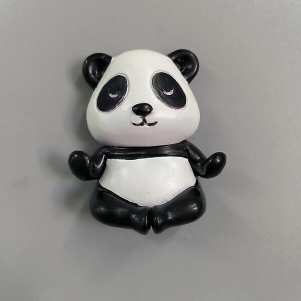 Cute Panda Refrigerator Magnets Resin Simulation National Trend Food Play Food Cartoon Magnetic Stickers - Image 8