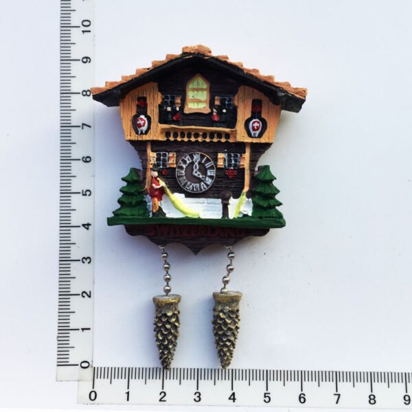 Customized German Austria Swiss Travel Souvenir Crafts Gifts Cuckoo Clock Painted Refrigerator Magnets - Image 3