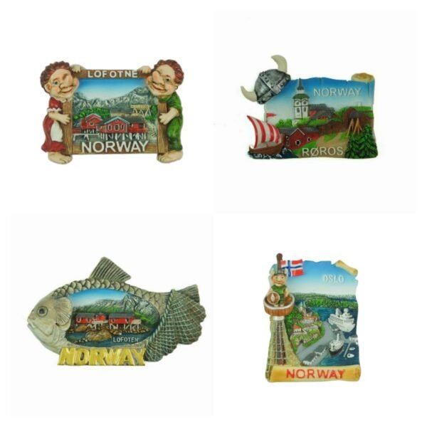 Customized Refrigerator Magnets European City Tourist Products Refrigerator Magnets Souvenirs Antique Hand-painted Resin Crafts