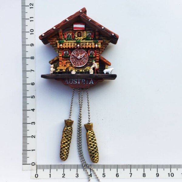 Customized German Austria Swiss Travel Souvenir Crafts Gifts Cuckoo Clock Painted Refrigerator Magnets - Image 11
