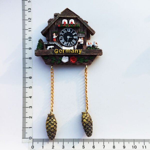 Customized German Austria Swiss Travel Souvenir Crafts Gifts Cuckoo Clock Painted Refrigerator Magnets - Image 9