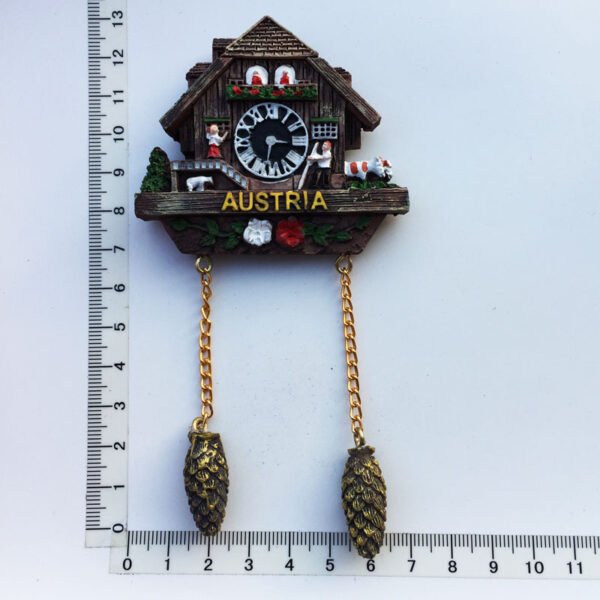 Customized German Austria Swiss Travel Souvenir Crafts Gifts Cuckoo Clock Painted Refrigerator Magnets - Image 8