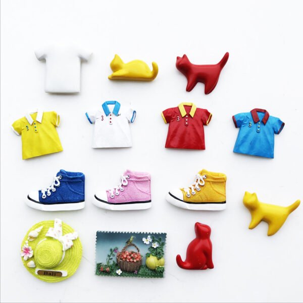 Cute Cartoon Three-Dimensional Resin Painted Crafts Message Stickers Magnetic Fridge Magnets