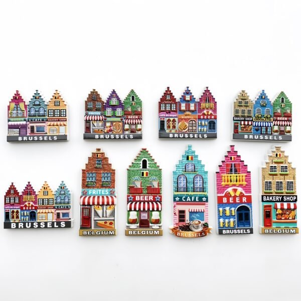 Belgium Brussels Uv 3d Printed Magnets Fridge Magnets Travel Souvenir Gift
