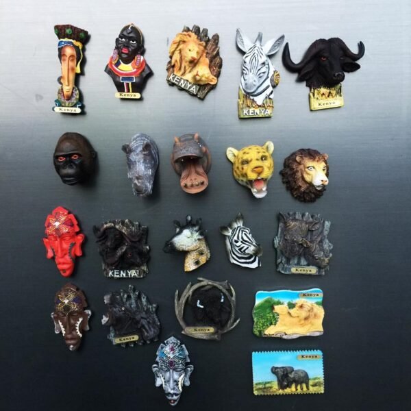 Kenya Humanistic Three-Dimensional Animal Travel Souvenir Gift Resin Craft Refrigerator Magnet