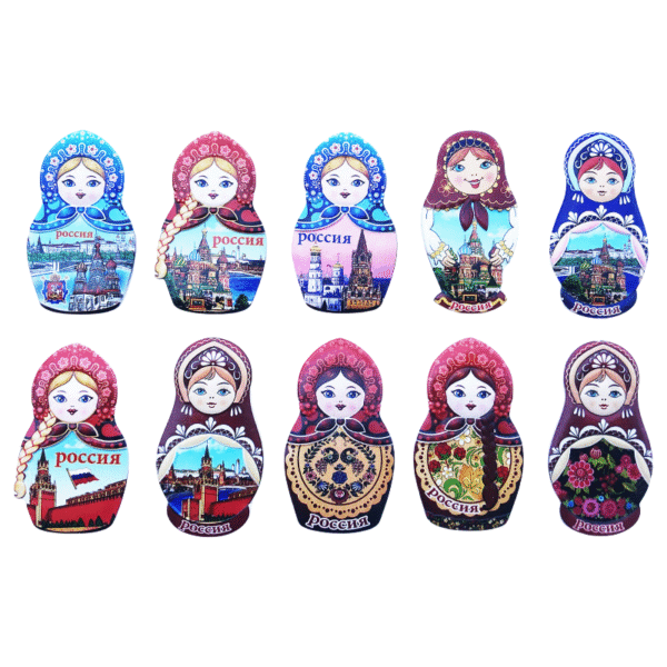 Russia Creative Travel Souvenir Gift Resin Magnet Nesting Doll Fridge Magnets