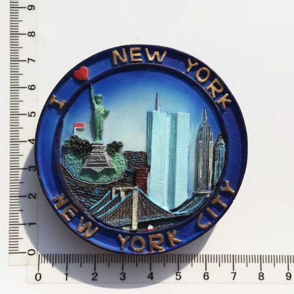 New York Travel Souvenir Decorative Crafts Home Decorations Resin Painted Magnet Fridge Magnets - Image 4
