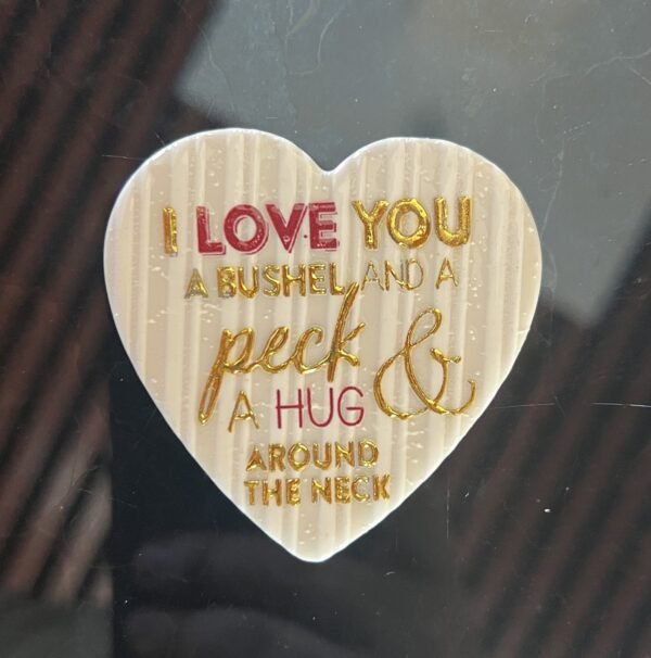 High Quality Travel Souvenir Valentine's Day Heart Shaped 3d Soup Gold Plastic Refrigerator Magnets - Image 9