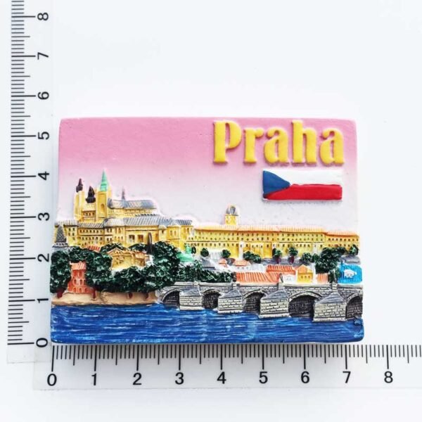 Czech Prague Cultural Landscape Tourism Souvenir Crafts Painted Magnet Refrigerator Magnets - Image 3