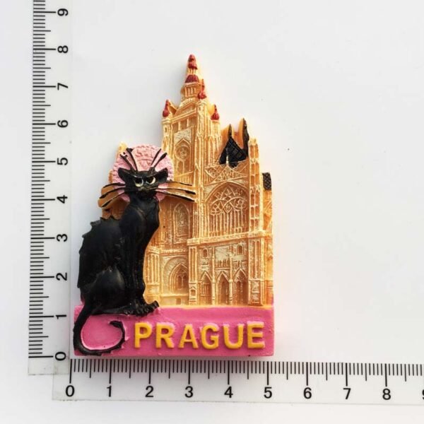 Czech Prague Cultural Landscape Tourism Souvenir Crafts Painted Magnet Refrigerator Magnets - Image 4