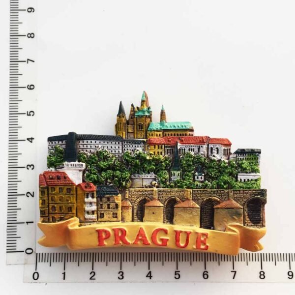 Czech Prague Cultural Landscape Tourism Souvenir Crafts Painted Magnet Refrigerator Magnets - Image 7
