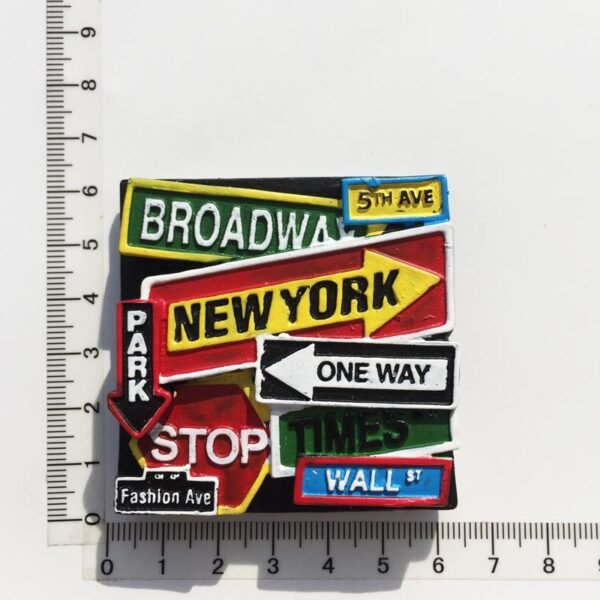 New York Travel Souvenir Decorative Crafts Home Decorations Resin Painted Magnet Fridge Magnets - Image 9