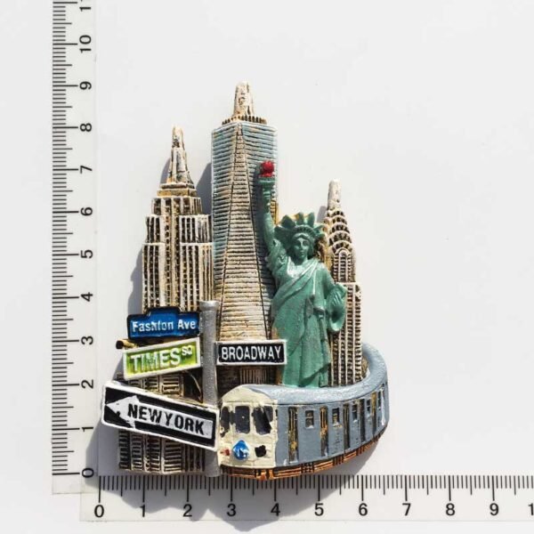 New York Travel Souvenir Decorative Crafts Home Decorations Resin Painted Magnet Fridge Magnets - Image 8
