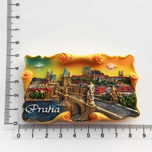 Czech Prague Cultural Landscape Tourism Souvenir Crafts Painted Magnet Refrigerator Magnets - Image 9