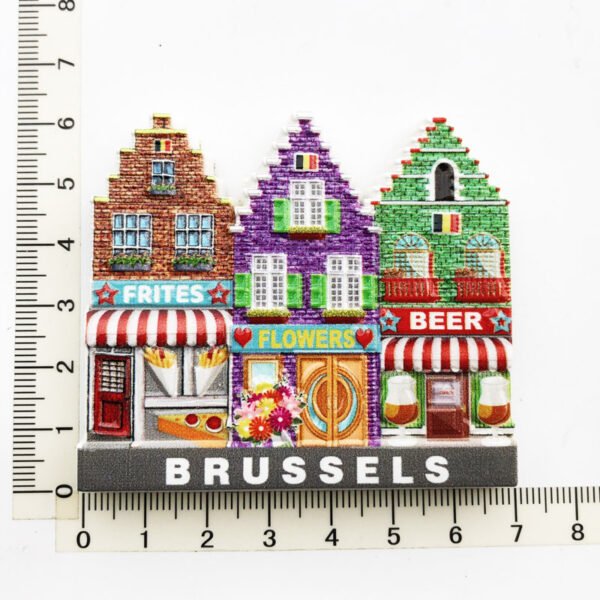 Belgium Brussels Uv 3d Printed Magnets Fridge Magnets Travel Souvenir Gift - Image 4