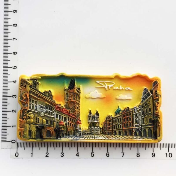 Czech Prague Cultural Landscape Tourism Souvenir Crafts Painted Magnet Refrigerator Magnets - Image 11