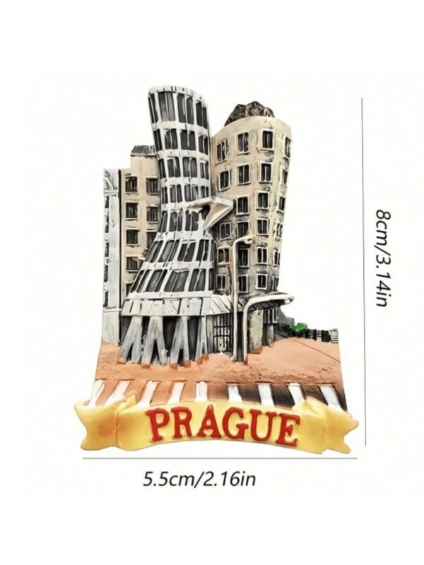 Czech Prague Cultural Landscape Tourism Souvenir Crafts Painted Magnet Refrigerator Magnets - Image 12