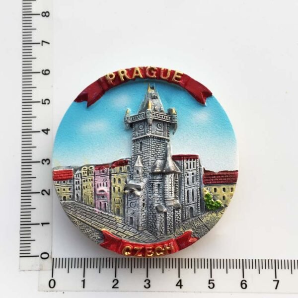 Czech Prague Cultural Landscape Tourism Souvenir Crafts Painted Magnet Refrigerator Magnets - Image 14
