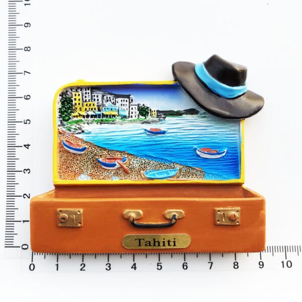 French Tahiti Travel Souvenirs Resin Painted Crafts Magnetic Fridge Magnets - Image 28