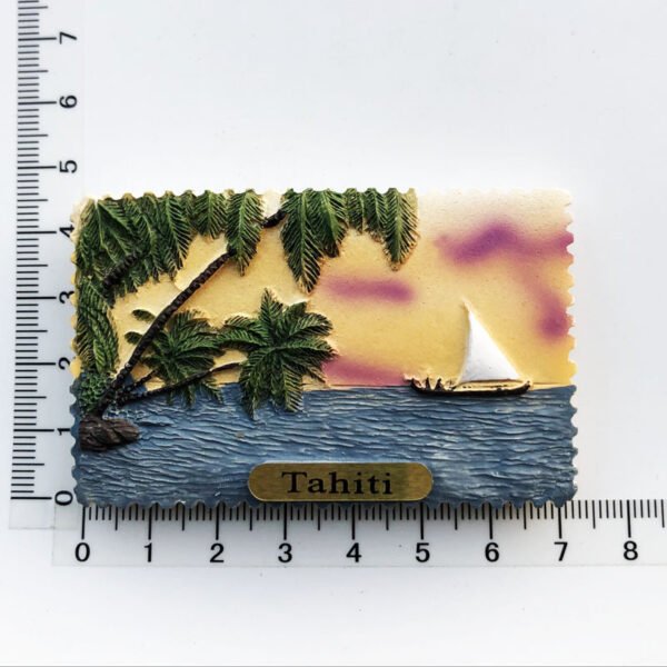French Tahiti Travel Souvenirs Resin Painted Crafts Magnetic Fridge Magnets - Image 29
