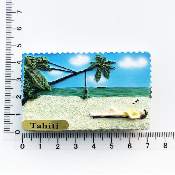 French Tahiti Travel Souvenirs Resin Painted Crafts Magnetic Fridge Magnets - Image 18