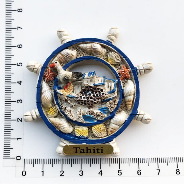 French Tahiti Travel Souvenirs Resin Painted Crafts Magnetic Fridge Magnets - Image 16