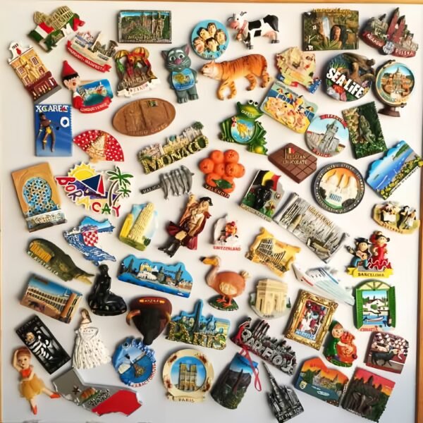 Travel Souvenirs Around The World Decorative Crafts Home Decorations Resin Painted Magnets Fridge Magnets